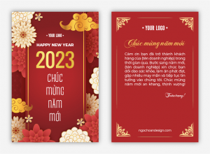 Top 9 mẫu thiết kế thiệp chúc mừng năm mới 2023 đẹp nhất