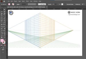 cách tắt đường lưới phối cảnh 3D trong Ai