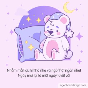 hình ảnh chúc ngủ ngon siêu dễ thương cho nam, nữ