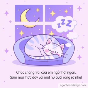 ảnh lời chúc ngủ ngon dễ thương