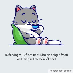 Ảnh và lời chúc buổi sáng vui vẻ dễ thương cho nữ