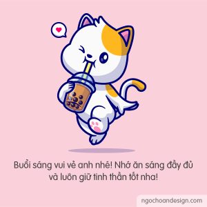 Ảnh và lời chúc buổi sáng tốt lành, đáng yêu dễ thương cho nữ